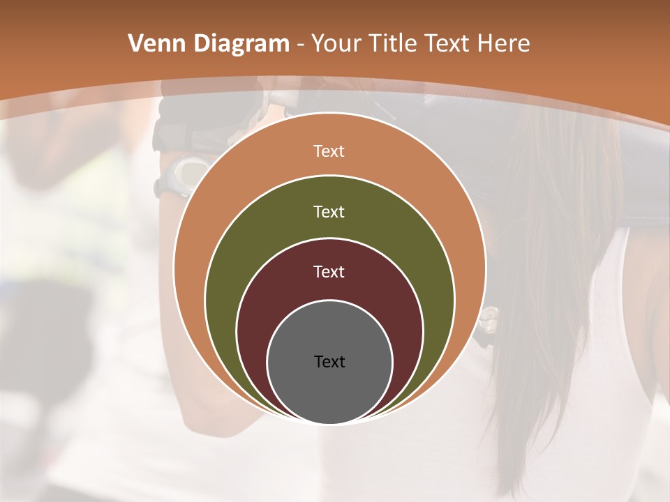 Beautiful Woman At The Gym Exercising With Free Weights PowerPoint Template