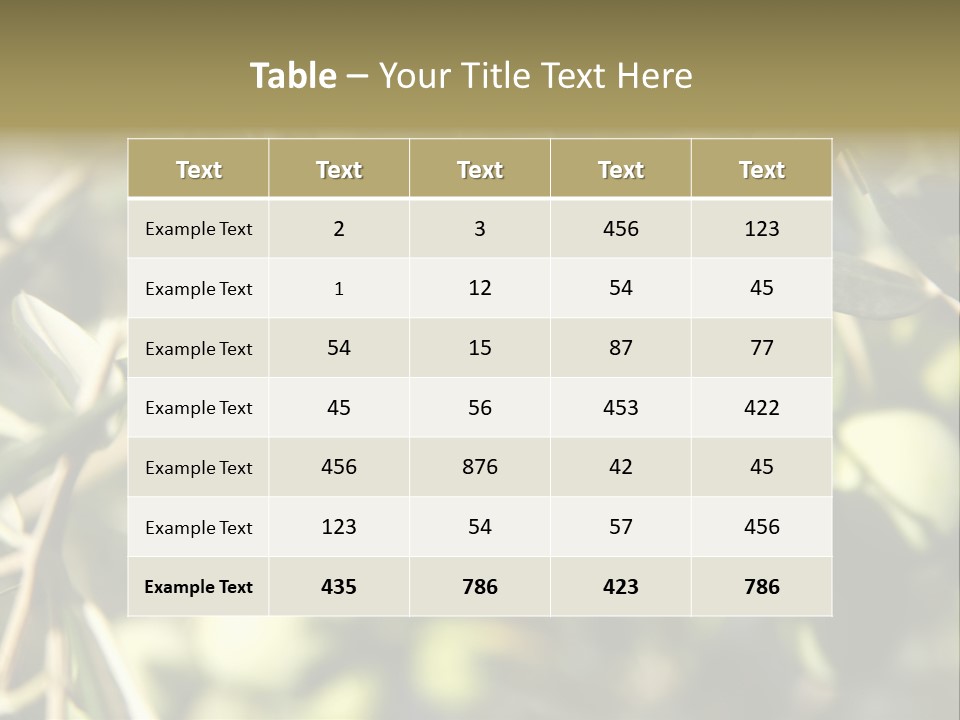 Ripening Olive On Tree Ready For Harvesting PowerPoint Template