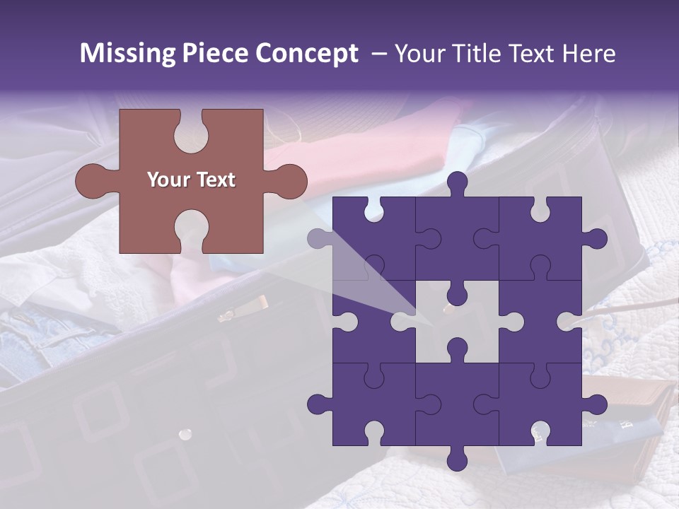 Modern Luggage Partially Packed With Colorful Summer Clothing. Us Passport Included In Composition. PowerPoint Template