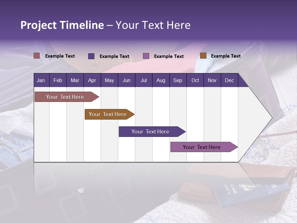Modern Luggage Partially Packed With Colorful Summer Clothing. Us Passport Included In Composition. PowerPoint Template