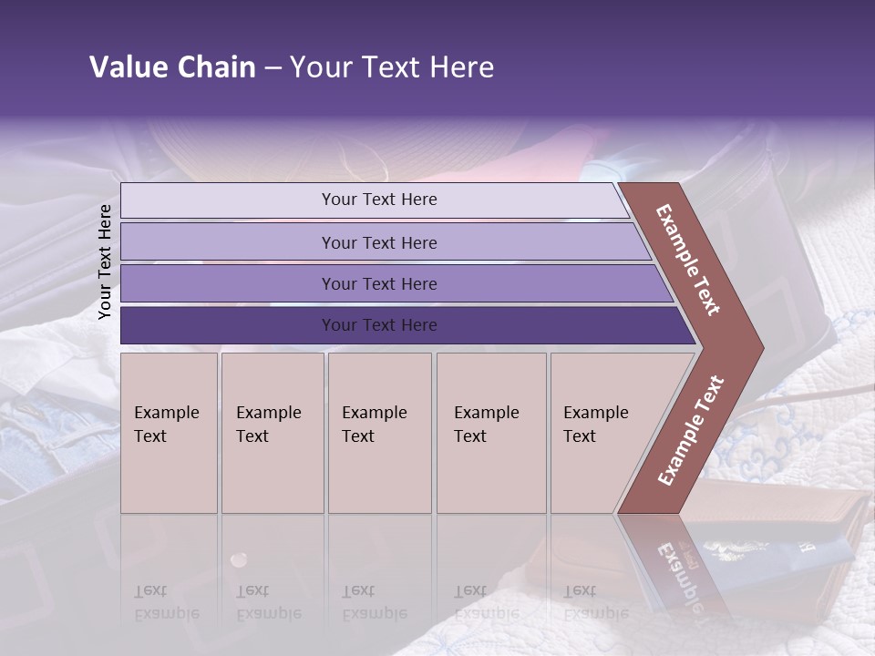 Modern Luggage Partially Packed With Colorful Summer Clothing. Us Passport Included In Composition. PowerPoint Template