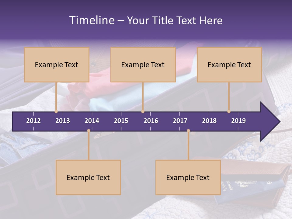 Modern Luggage Partially Packed With Colorful Summer Clothing. Us Passport Included In Composition. PowerPoint Template