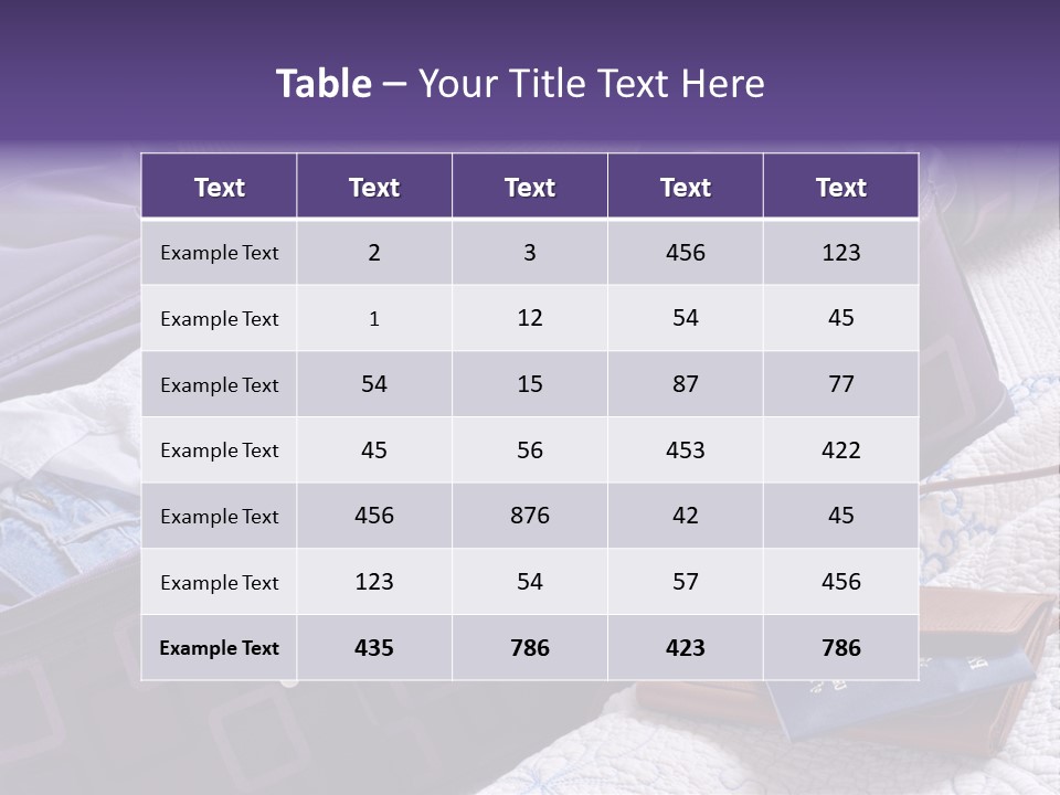 Modern Luggage Partially Packed With Colorful Summer Clothing. Us Passport Included In Composition. PowerPoint Template