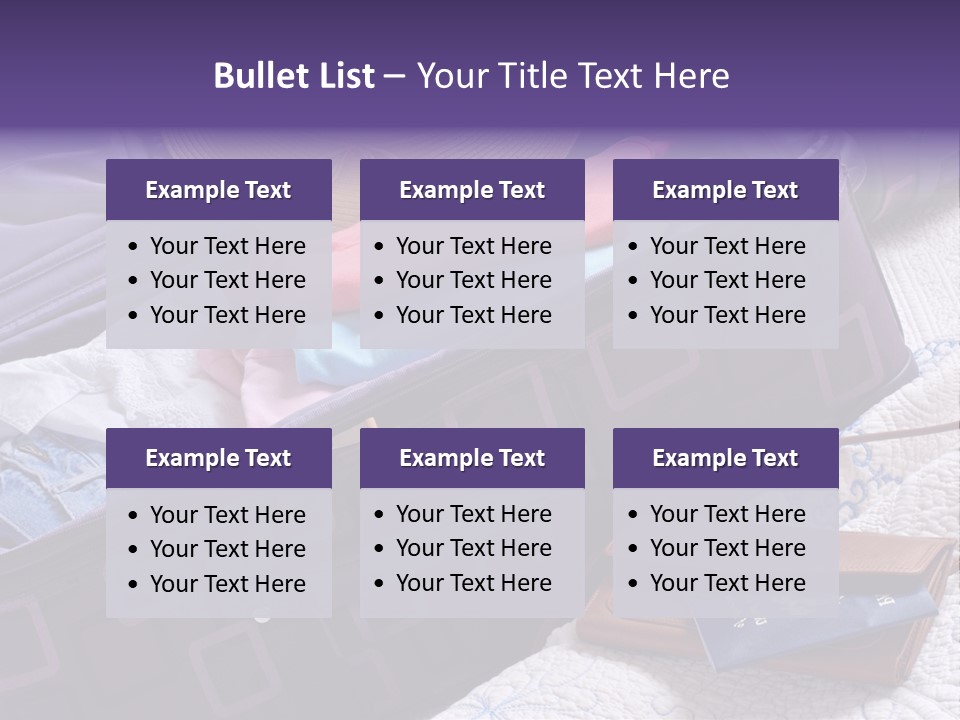 Modern Luggage Partially Packed With Colorful Summer Clothing. Us Passport Included In Composition. PowerPoint Template