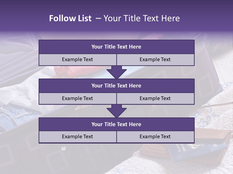 Modern Luggage Partially Packed With Colorful Summer Clothing. Us Passport Included In Composition. PowerPoint Template