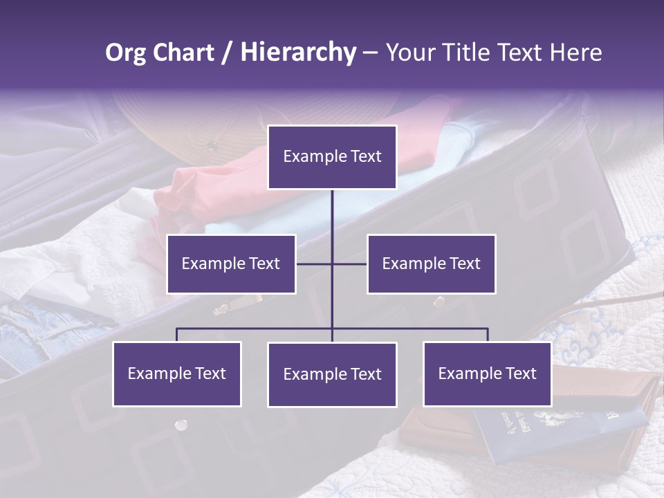 Modern Luggage Partially Packed With Colorful Summer Clothing. Us Passport Included In Composition. PowerPoint Template