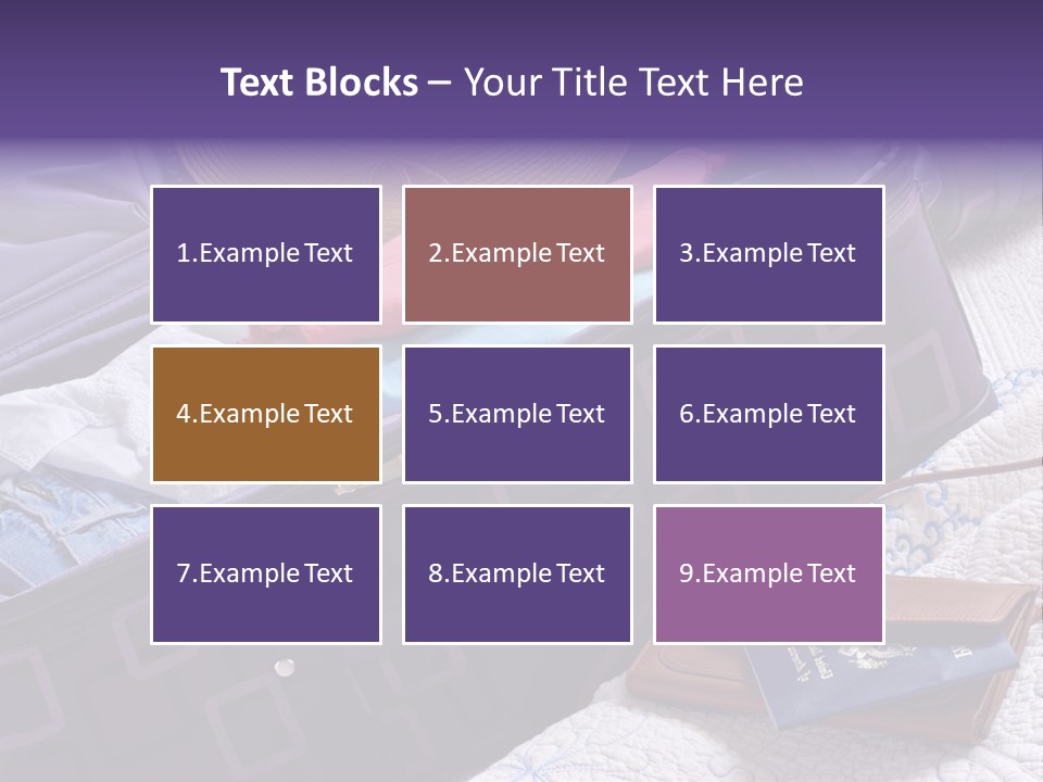 Modern Luggage Partially Packed With Colorful Summer Clothing. Us Passport Included In Composition. PowerPoint Template