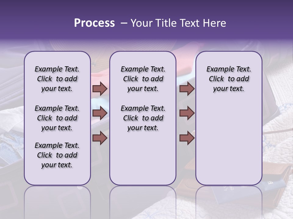Modern Luggage Partially Packed With Colorful Summer Clothing. Us Passport Included In Composition. PowerPoint Template