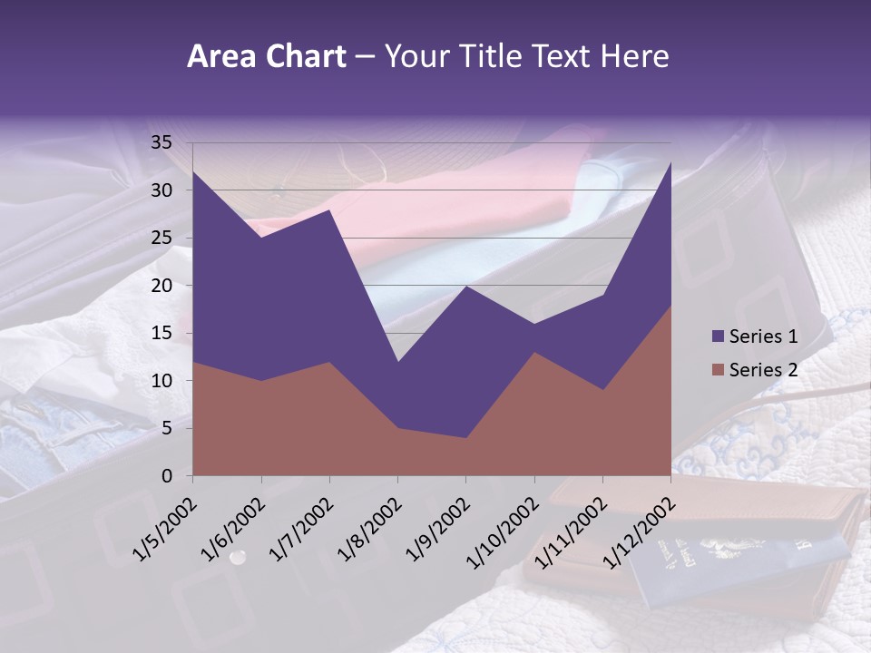 Modern Luggage Partially Packed With Colorful Summer Clothing. Us Passport Included In Composition. PowerPoint Template