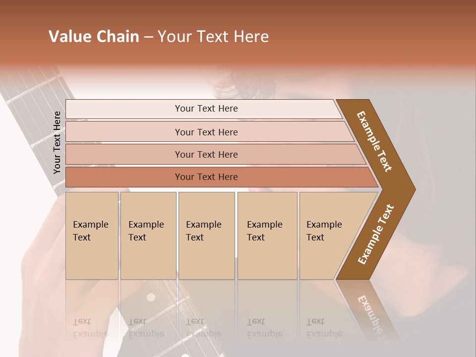 Teen Boy With Electric Guitar Playing. PowerPoint Template