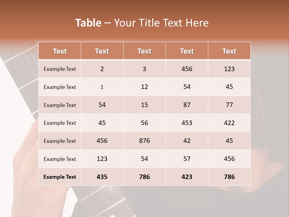 Teen Boy With Electric Guitar Playing. PowerPoint Template