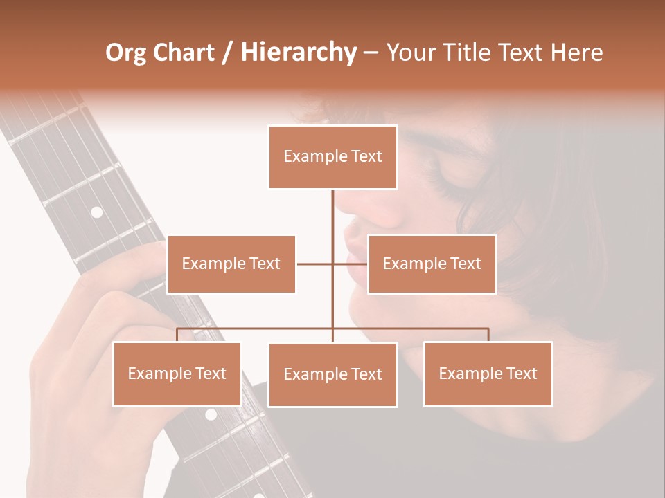 Teen Boy With Electric Guitar Playing. PowerPoint Template