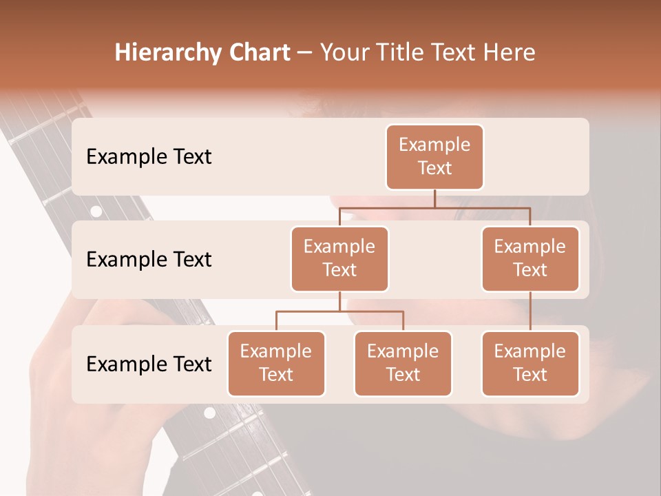 Teen Boy With Electric Guitar Playing. PowerPoint Template