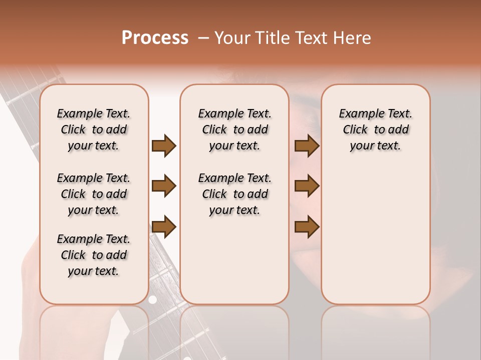 Teen Boy With Electric Guitar Playing. PowerPoint Template
