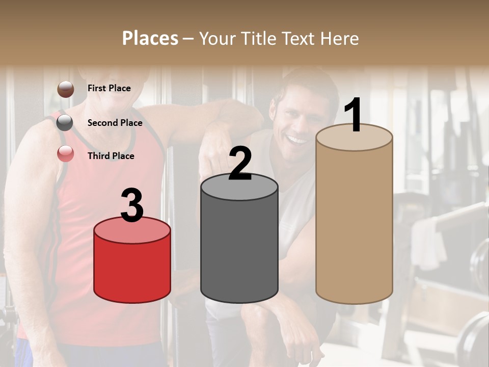 Men At The Gym Together PowerPoint Template