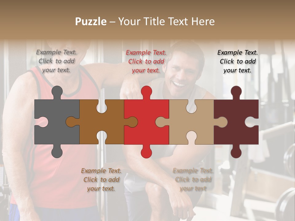 Men At The Gym Together PowerPoint Template