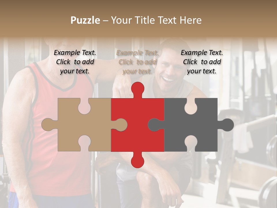 Men At The Gym Together PowerPoint Template