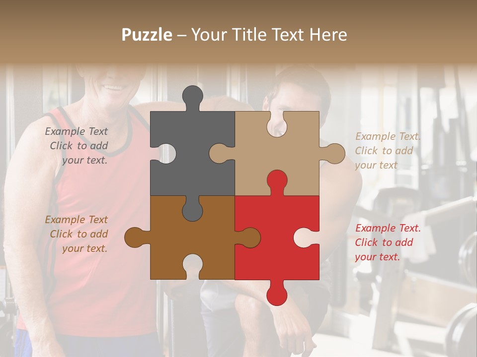 Men At The Gym Together PowerPoint Template