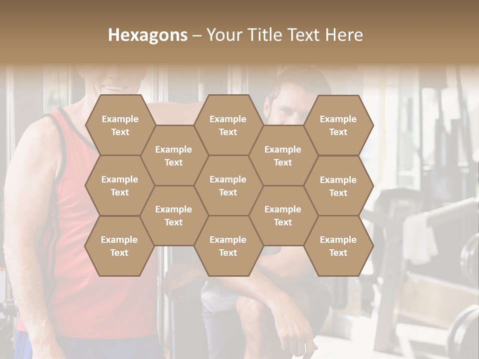 Men At The Gym Together PowerPoint Template