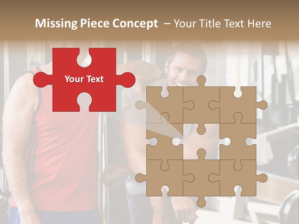 Men At The Gym Together PowerPoint Template