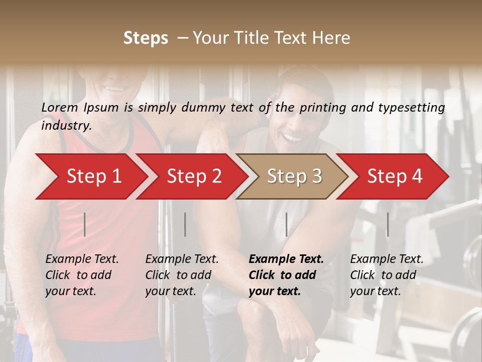 Men At The Gym Together PowerPoint Template