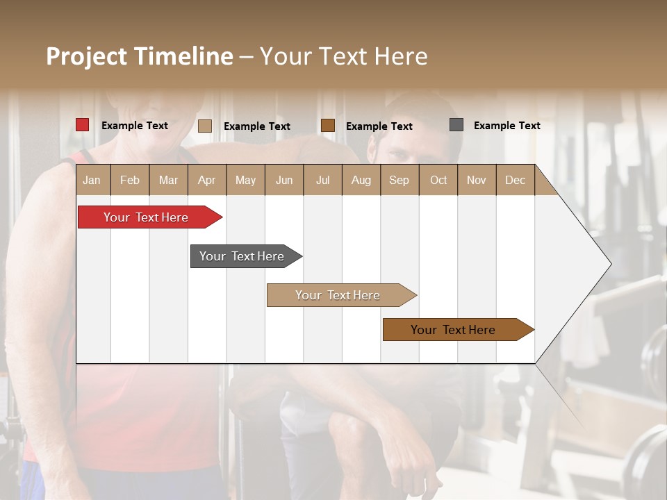 Men At The Gym Together PowerPoint Template