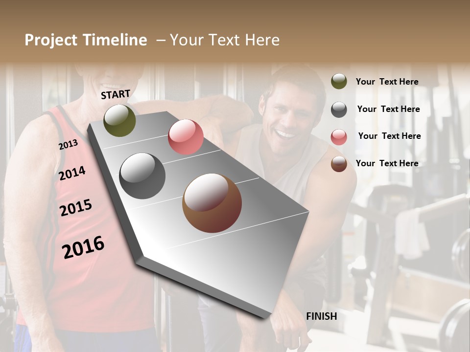 Men At The Gym Together PowerPoint Template