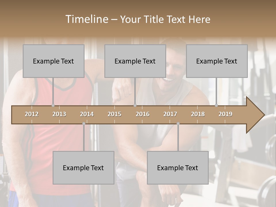 Men At The Gym Together PowerPoint Template