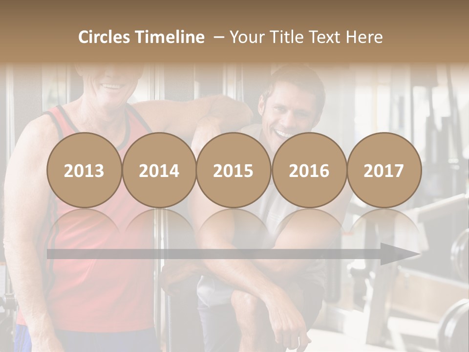 Men At The Gym Together PowerPoint Template