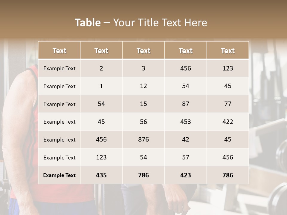 Men At The Gym Together PowerPoint Template