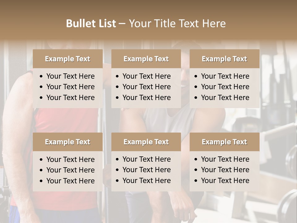 Men At The Gym Together PowerPoint Template