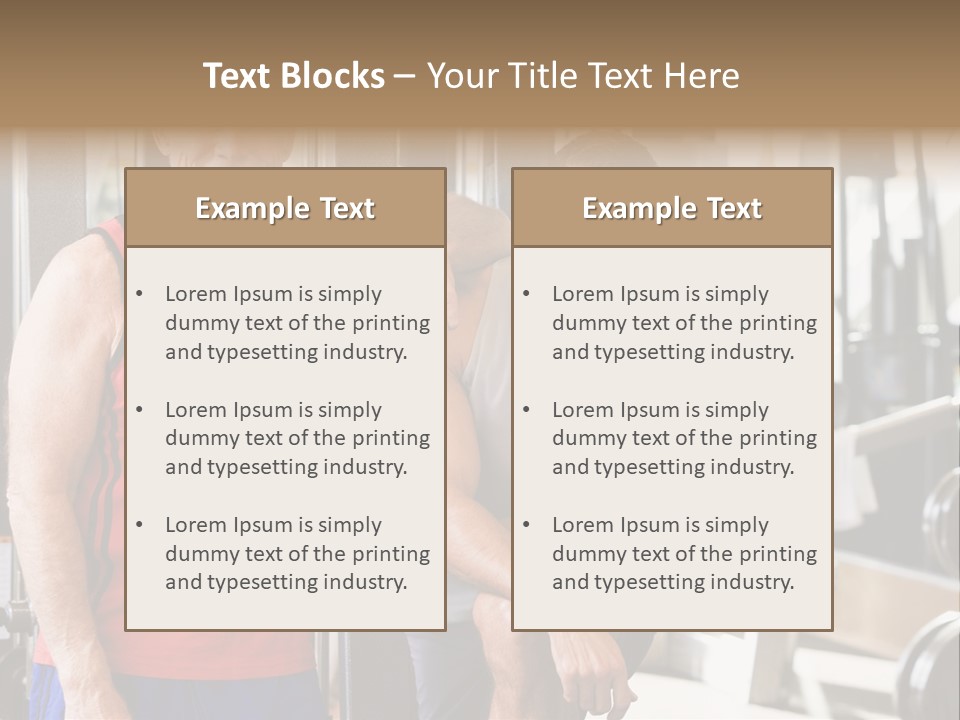 Men At The Gym Together PowerPoint Template