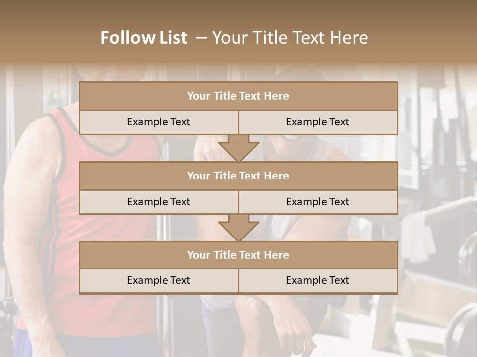 Men At The Gym Together PowerPoint Template