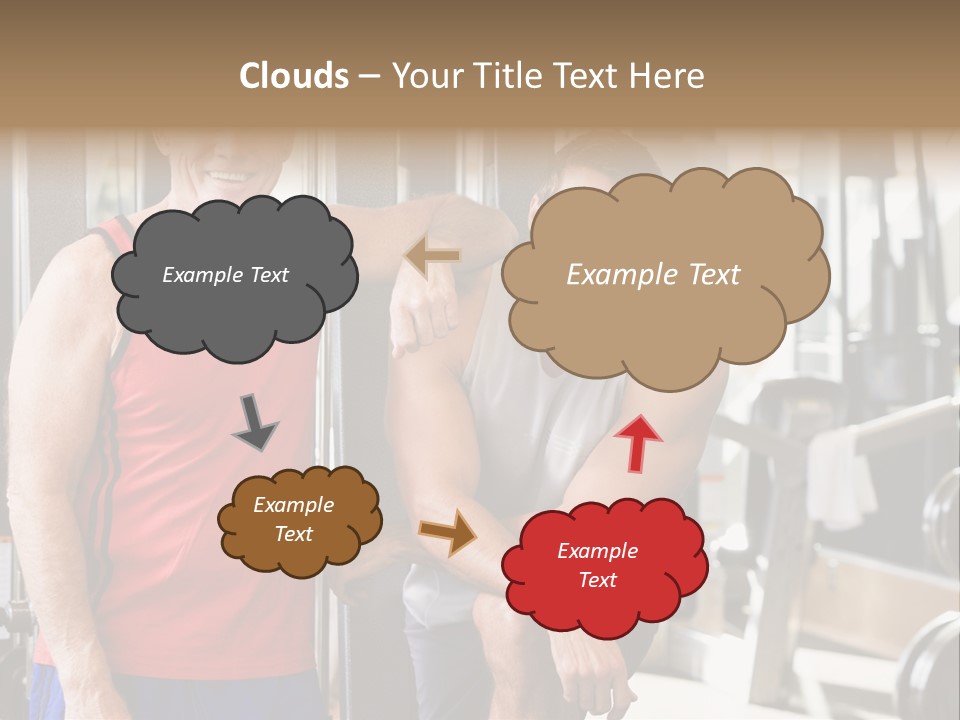 Men At The Gym Together PowerPoint Template