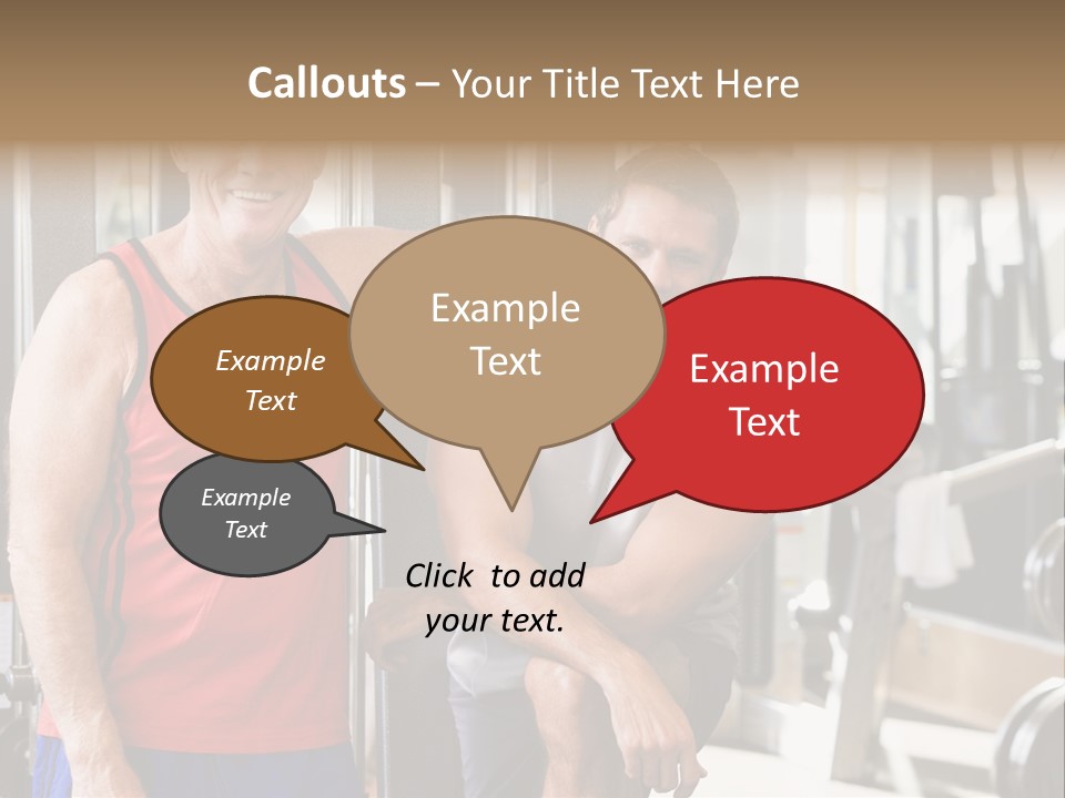 Men At The Gym Together PowerPoint Template