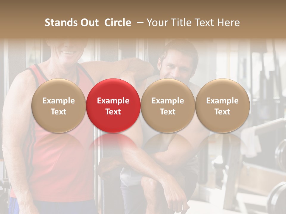 Men At The Gym Together PowerPoint Template