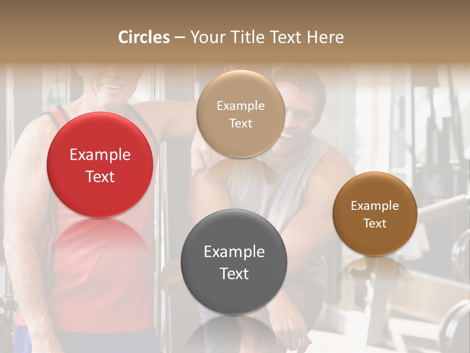 Men At The Gym Together PowerPoint Template