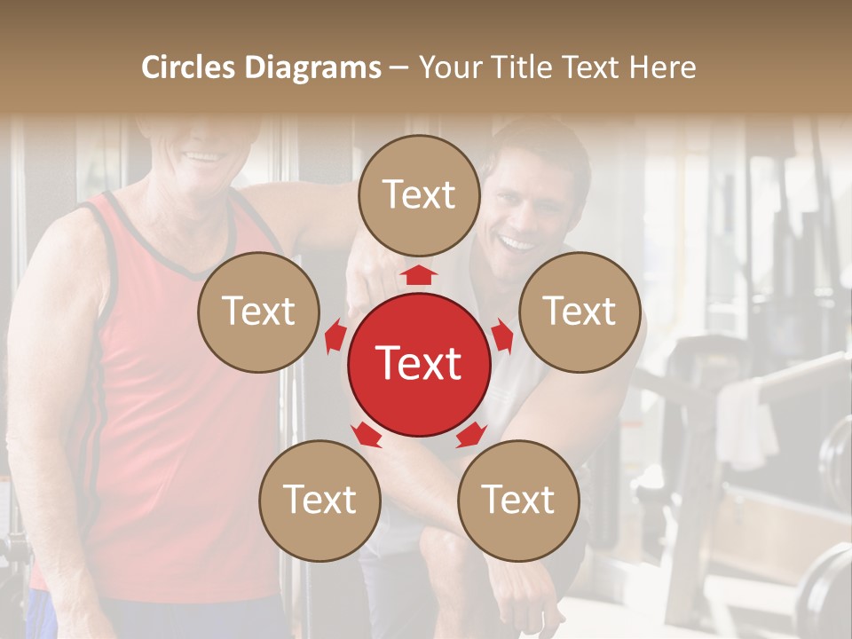 Men At The Gym Together PowerPoint Template