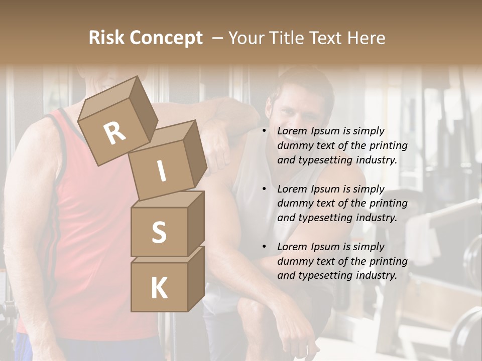 Men At The Gym Together PowerPoint Template