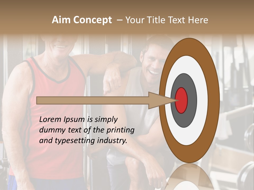 Men At The Gym Together PowerPoint Template