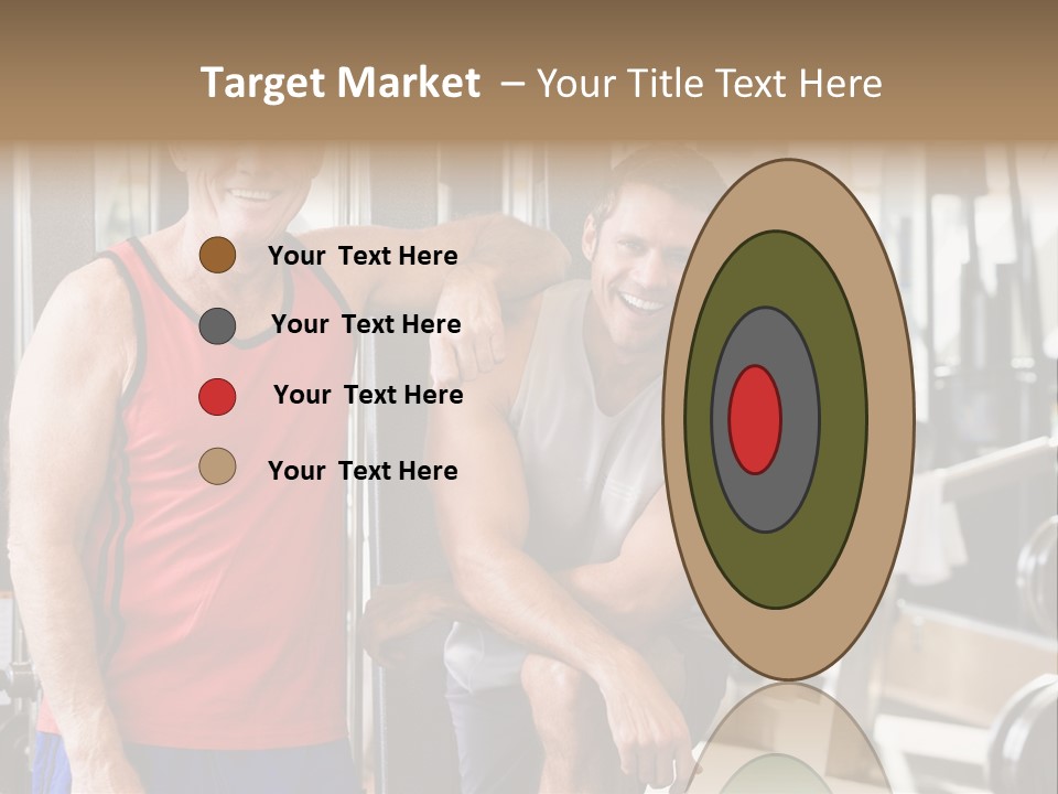 Men At The Gym Together PowerPoint Template