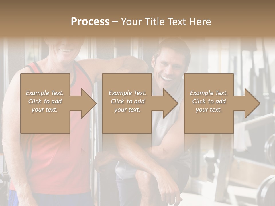 Men At The Gym Together PowerPoint Template