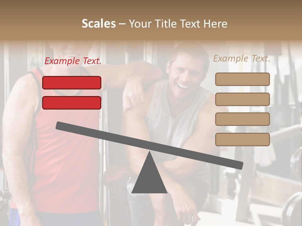 Men At The Gym Together PowerPoint Template