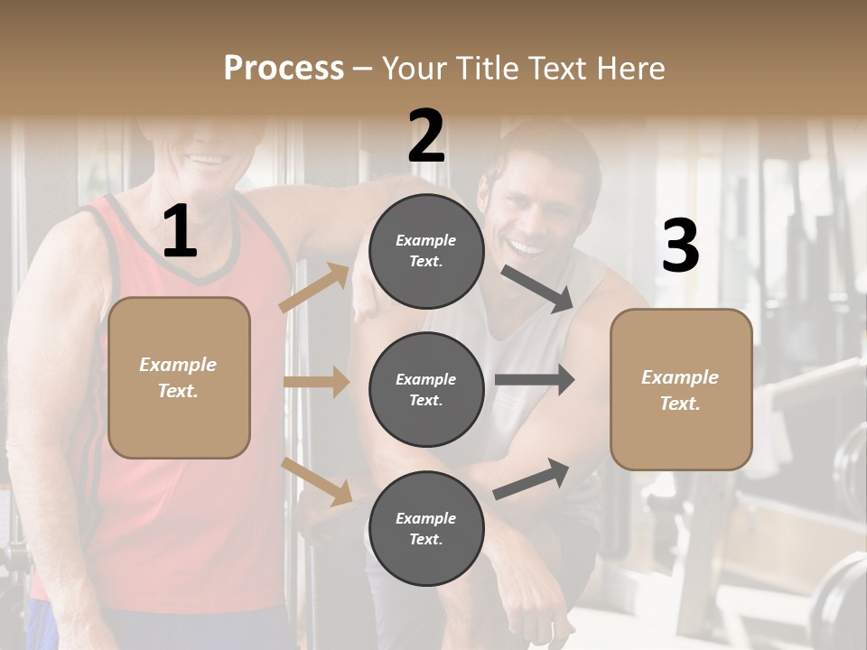 Men At The Gym Together PowerPoint Template