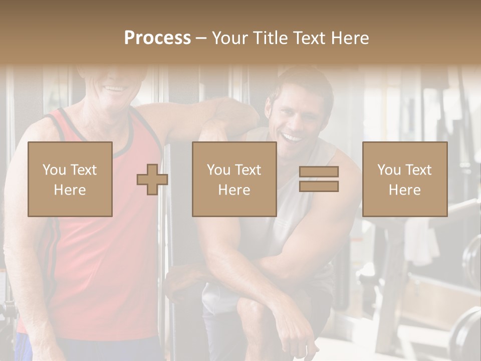 Men At The Gym Together PowerPoint Template