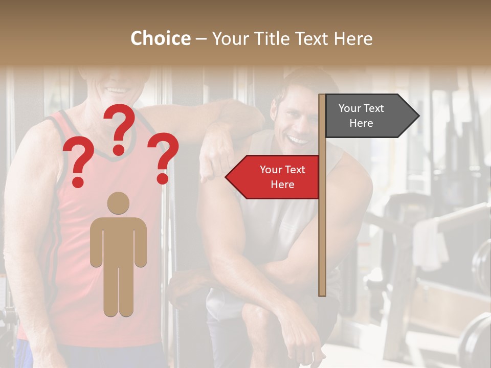 Men At The Gym Together PowerPoint Template