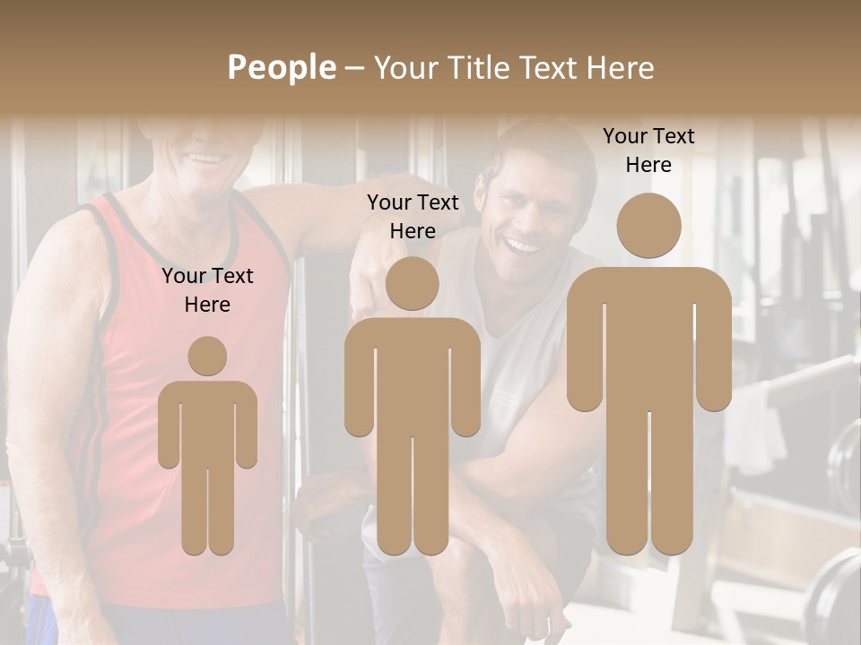 Men At The Gym Together PowerPoint Template
