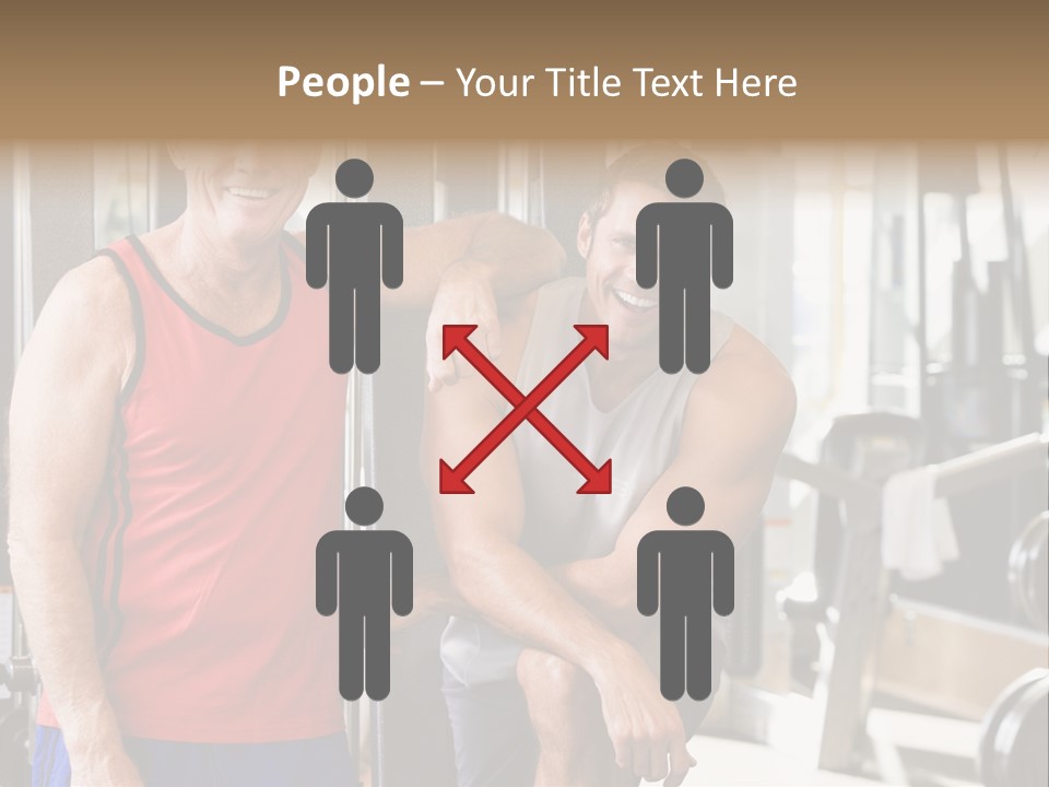 Men At The Gym Together PowerPoint Template