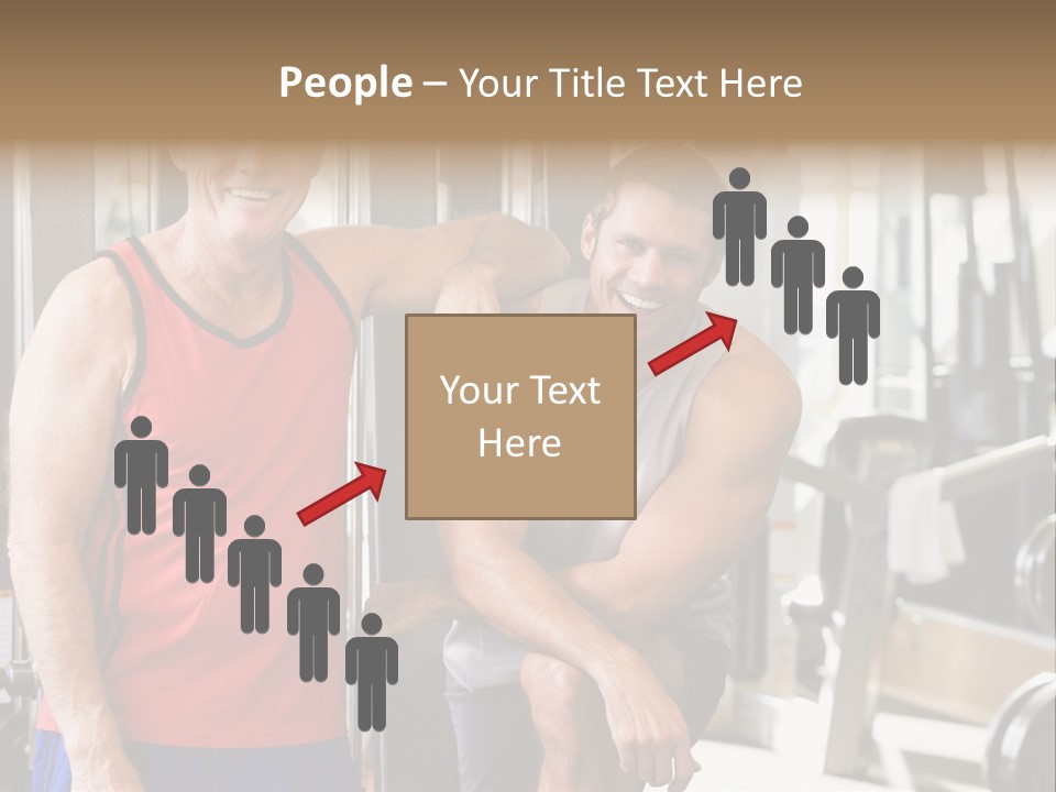 Men At The Gym Together PowerPoint Template