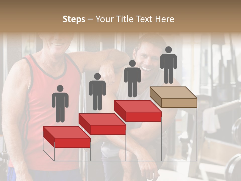 Men At The Gym Together PowerPoint Template